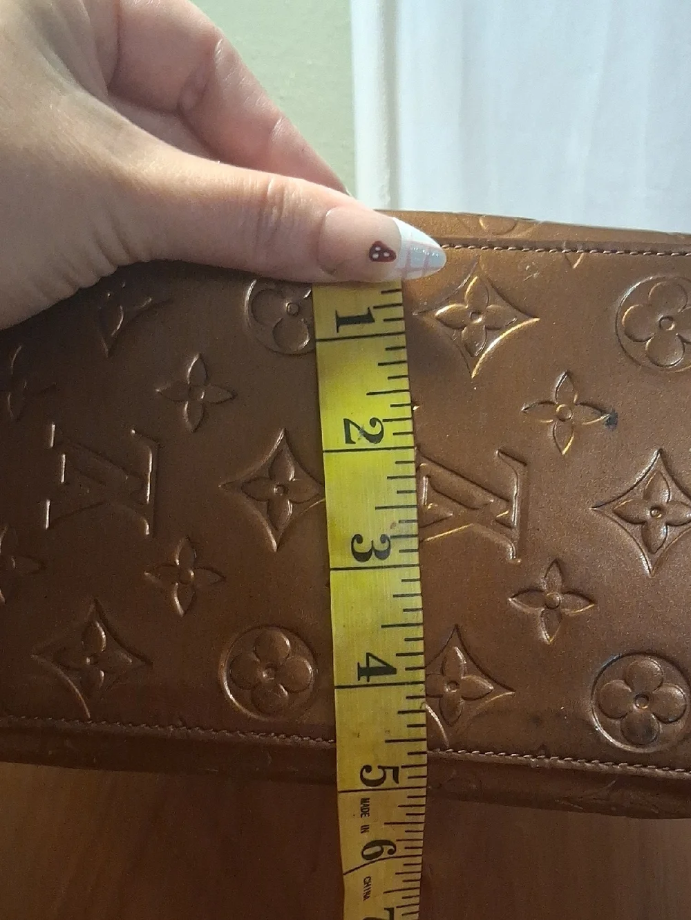 Louis Vuitton Brown Embossed Leather Tote Bag